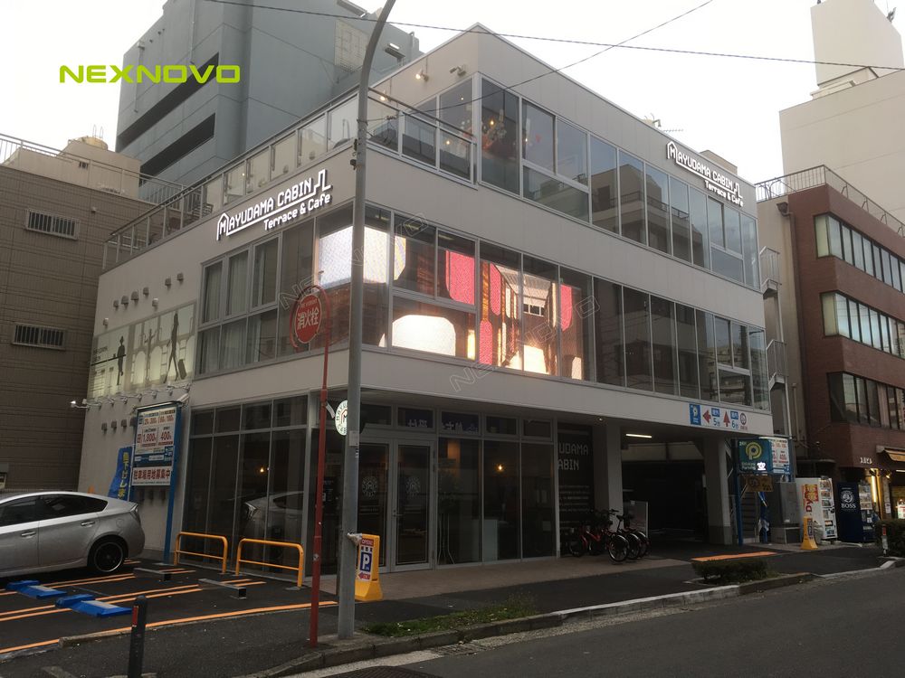 日本Mayudama Cabin 酒店玻璃LED顯示屏項目(圖2)